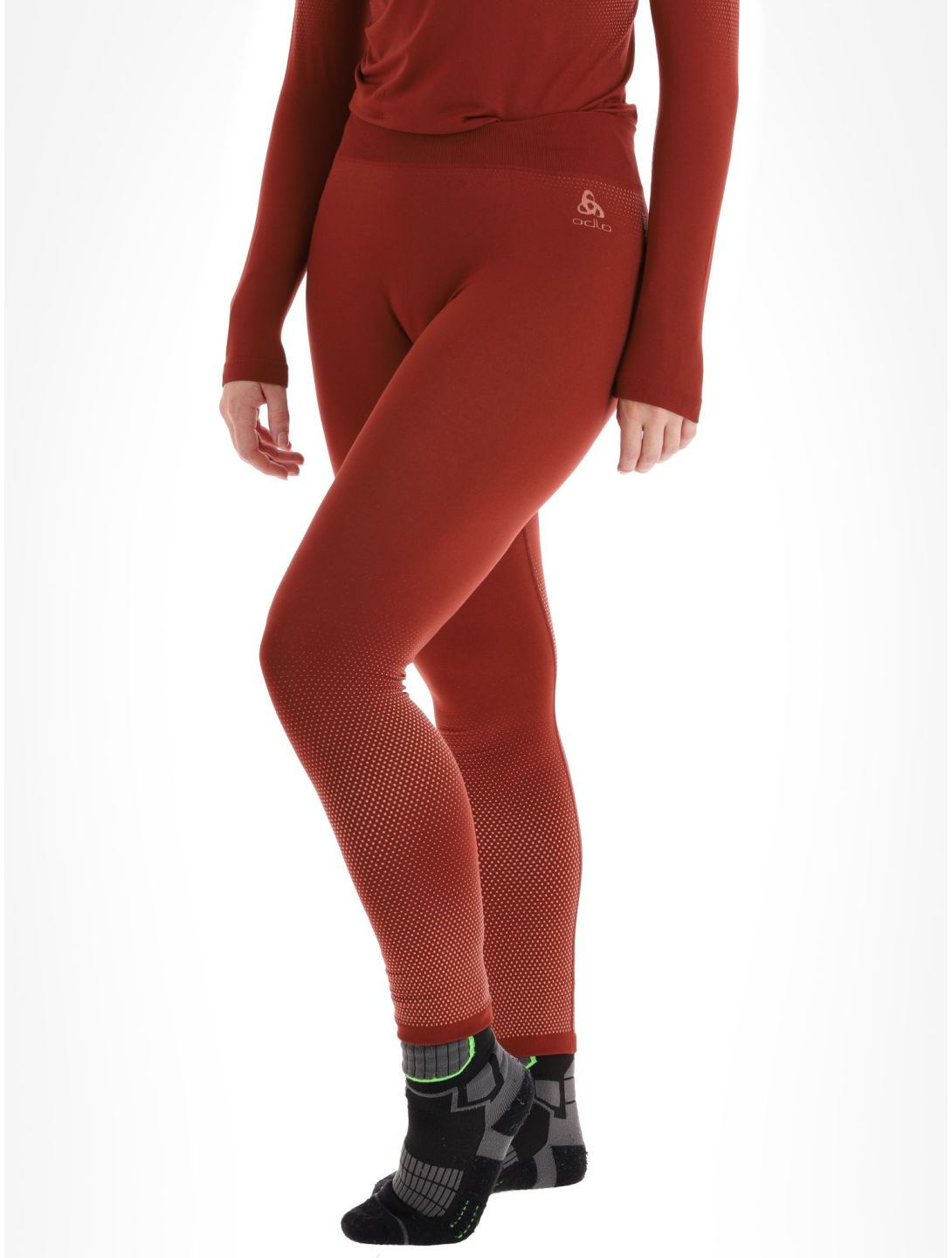 Odlo, Perfomance Light Eco pantalon thermique femmes Spiced Apple bordeaux 