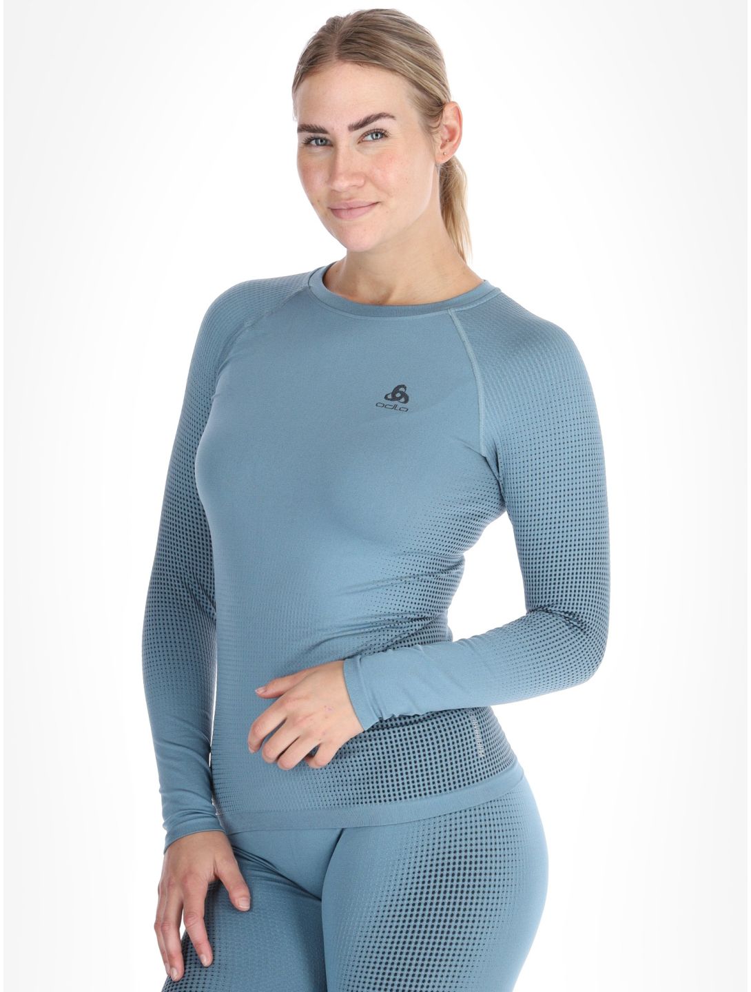 Odlo, Perfomance Warm Eco chemise thermo femmes Provincial Blue bleu 