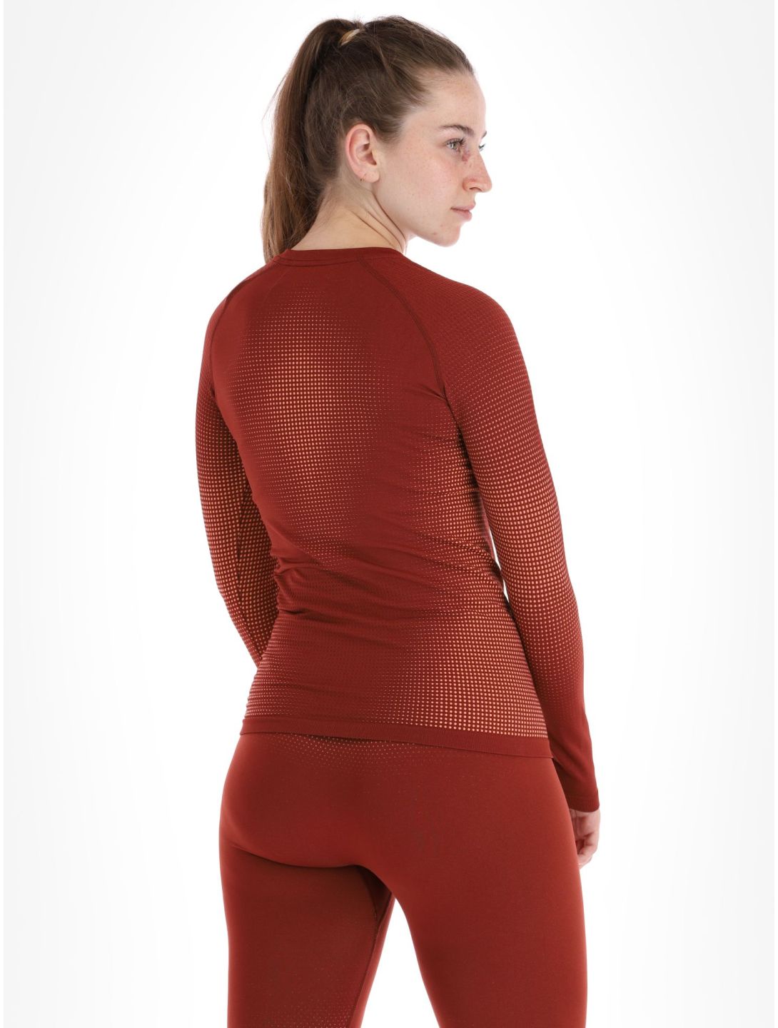 Odlo, Perfomance Warm Eco chemise thermo femmes Spiced Apple bordeaux 