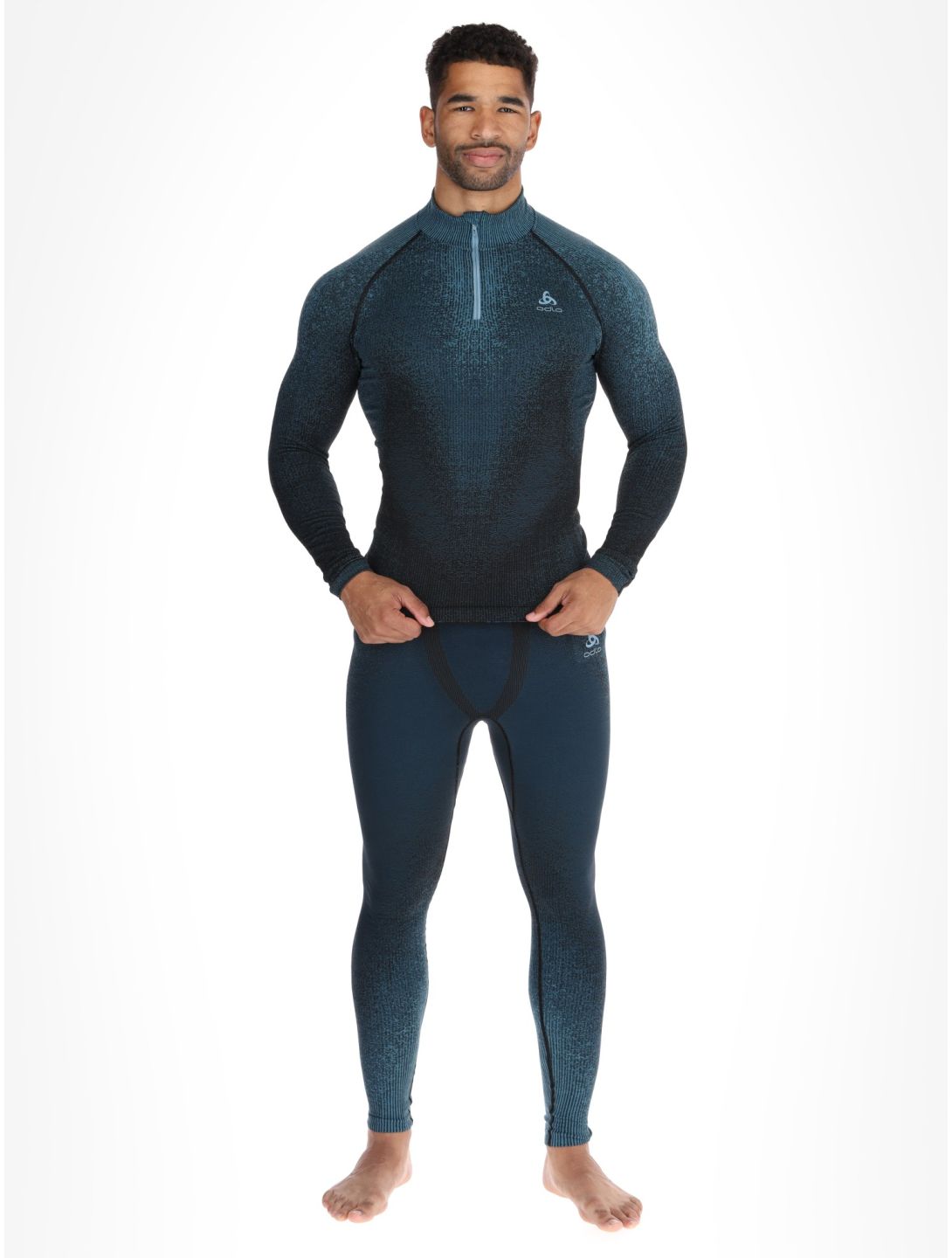 Odlo, Perfomance Zip Blackcomb Eco pull de ski hommes Provincial Blue bleu 