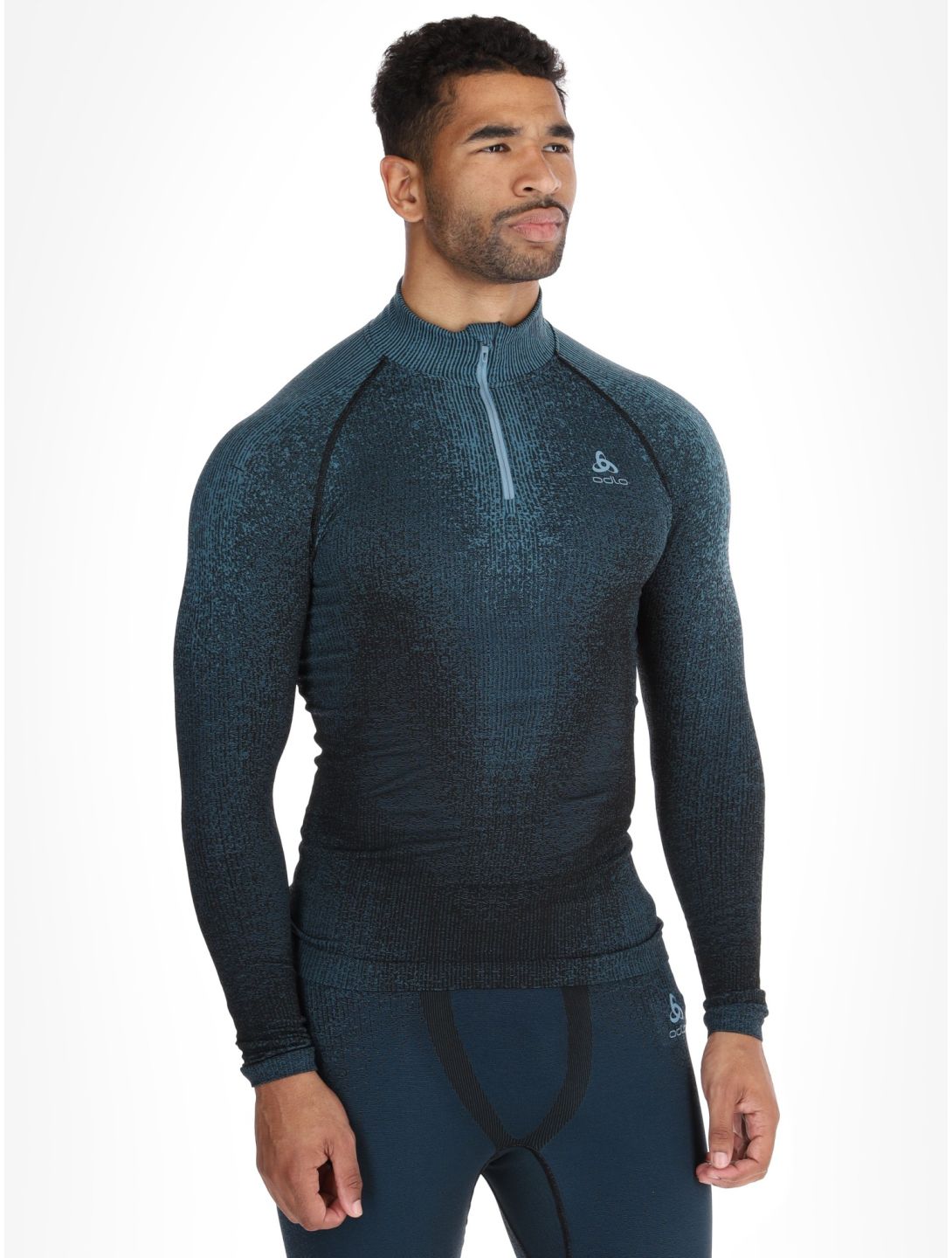 Odlo, Perfomance Zip Blackcomb Eco pull de ski hommes Provincial Blue bleu 