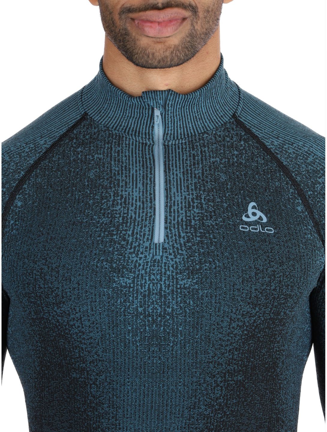 Odlo, Perfomance Zip Blackcomb Eco pull de ski hommes Provincial Blue bleu 