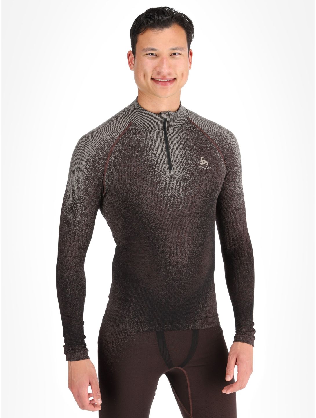 Odlo, Perfomance Zip Blackcomb Eco pull de ski hommes Fudge violet 