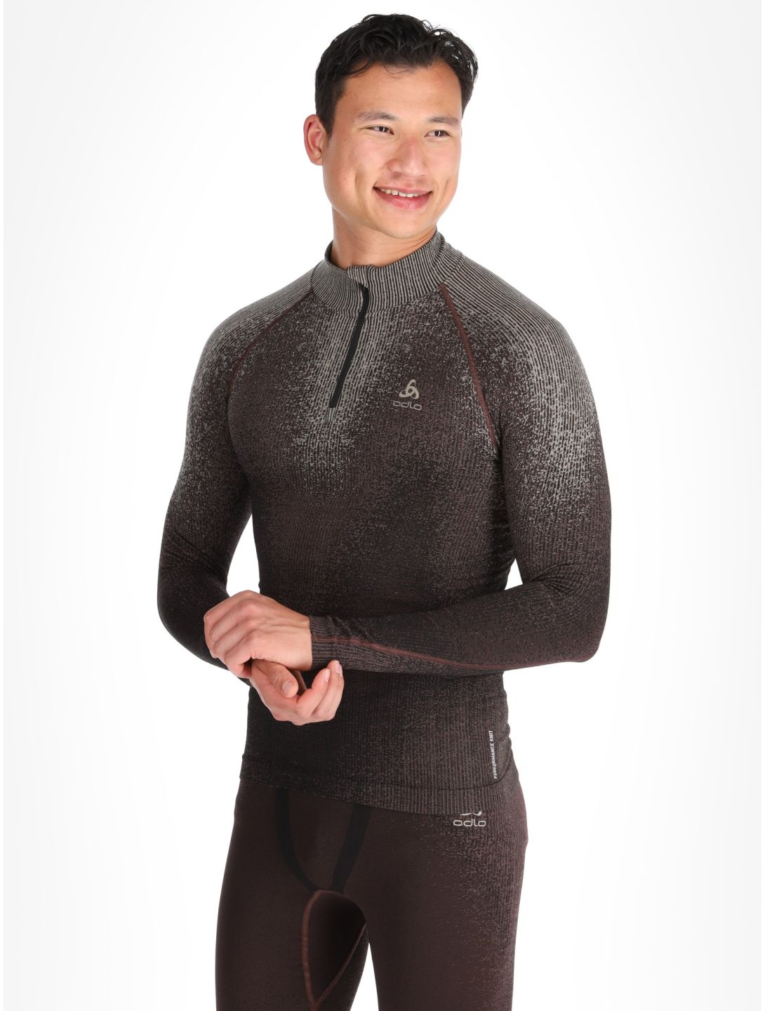 Odlo, Perfomance Zip Blackcomb Eco pull de ski hommes Fudge violet 