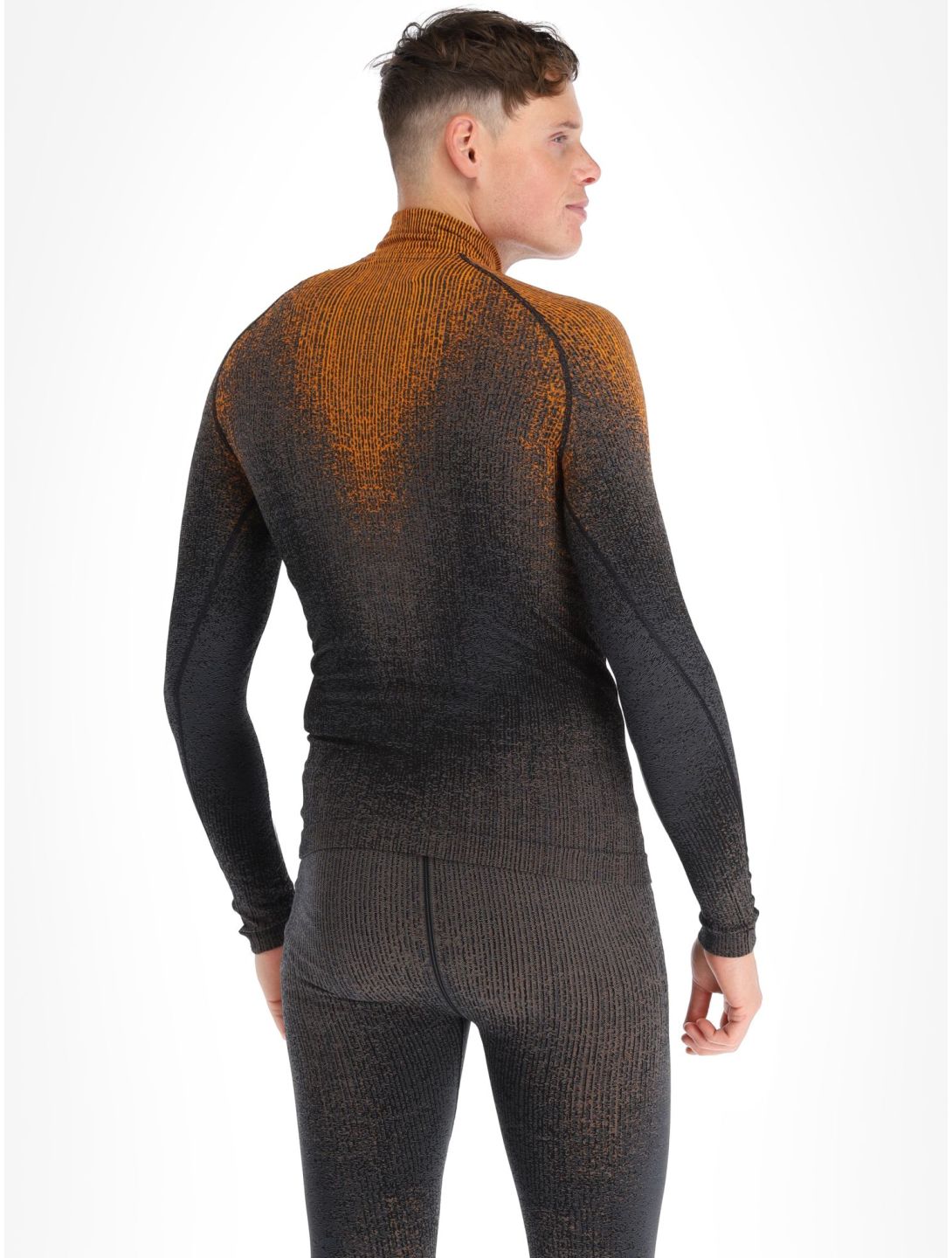 Odlo, Perfomance Zip Blackcomb Eco pull de ski hommes Oriole orange 