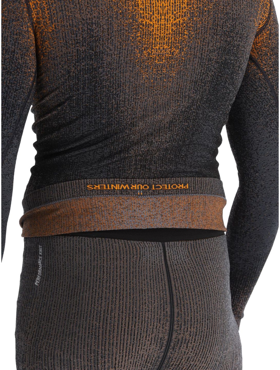 Odlo, Perfomance Zip Blackcomb Eco pull de ski hommes Oriole orange 