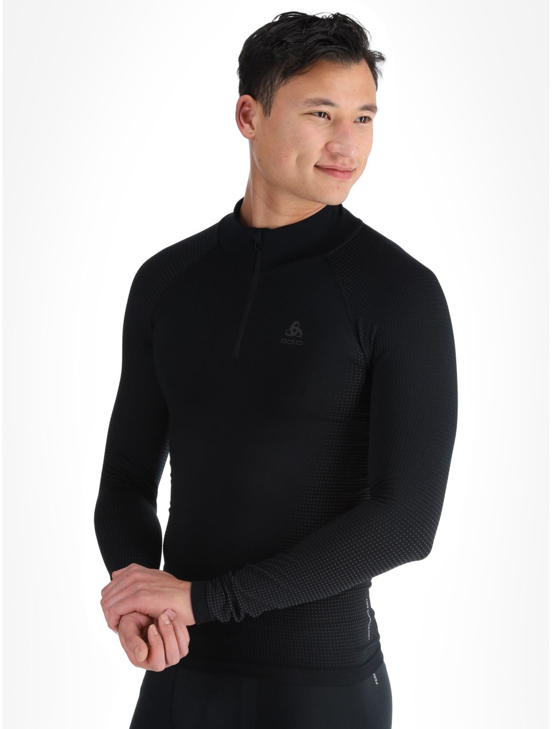 Odlo, Perfomance Zip Performance Warm Eco pull de ski hommes Black - Odlo Graphite Grey gris, noir 