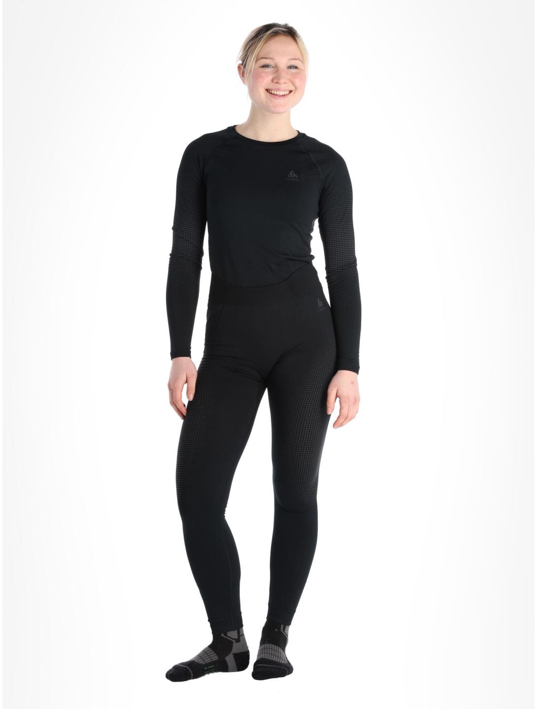 Odlo, Perfomance Warm Eco pantalon thermique femmes Black - Odlo Graphite Grey gris, noir 