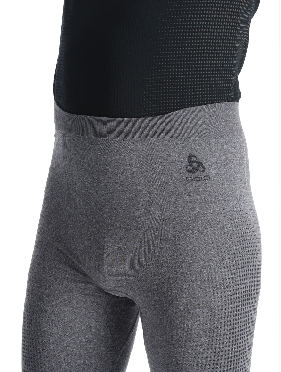 Odlo, Performance Warm Eco pantalon thermique slim fit hommes Melange gris, noir 