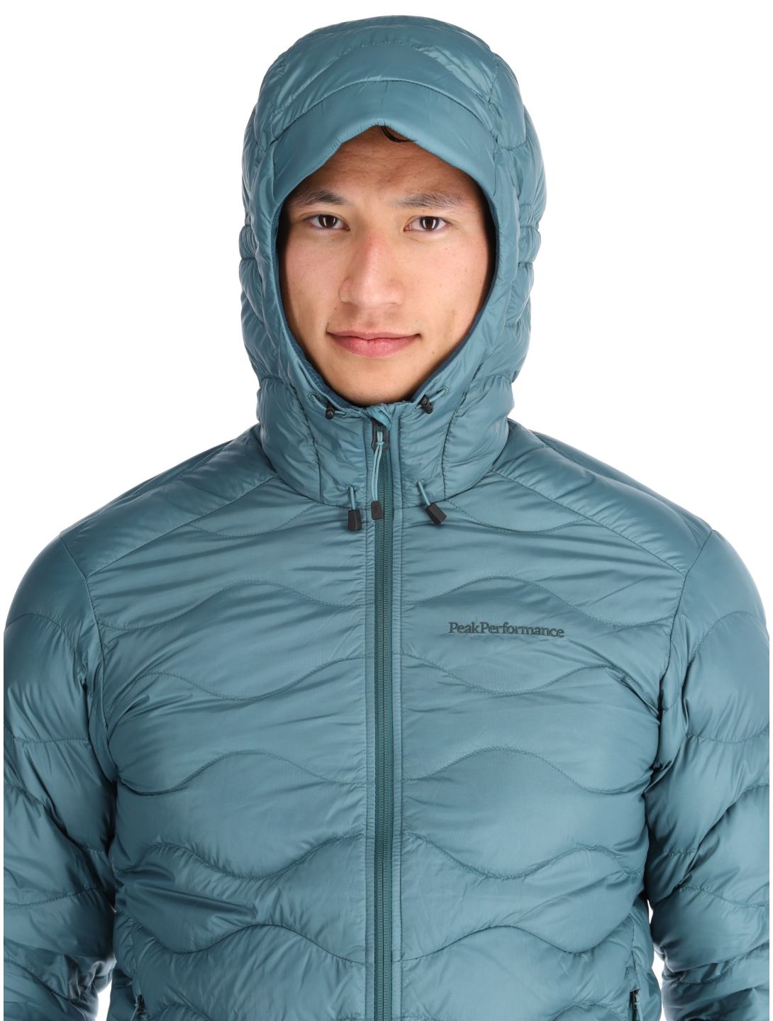 Peak Performance, M Helium Down Hood doudoune hommes Hydro Fresh / Infinity Teel bleu 