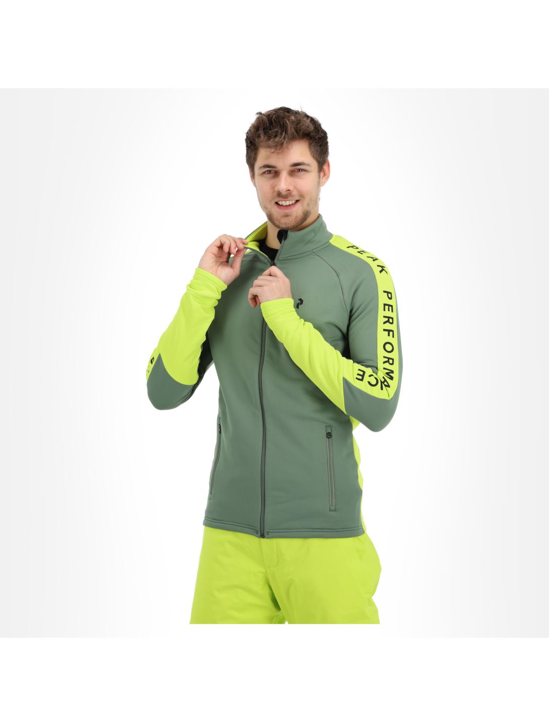 Peak Performance, Rider Zip couche intermédiaire hommes fells view vert 