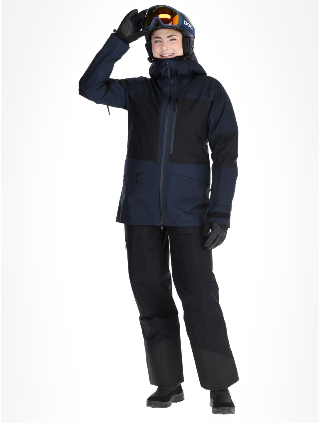 Peak Performance, W Gravity Gore-Tex 3L veste de ski à coque dure femmes Salute Blue / Black / Blue Shadow bleu, noir 