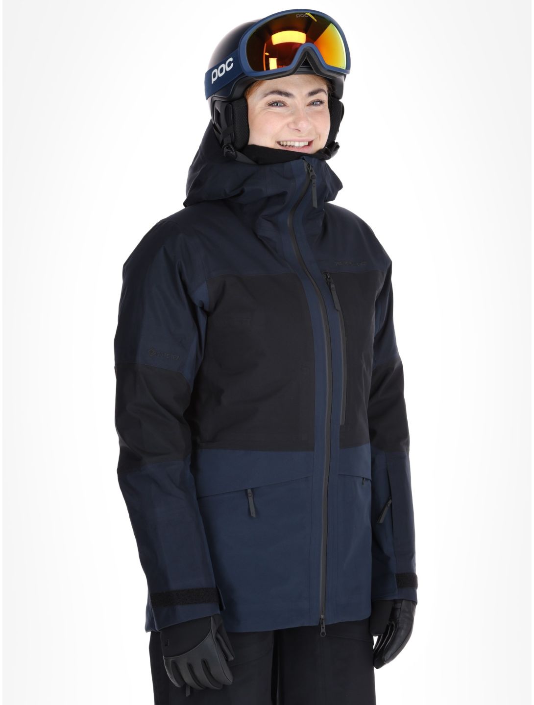 Peak Performance, W Gravity Gore-Tex 3L veste de ski à coque dure femmes Salute Blue / Black / Blue Shadow bleu, noir 