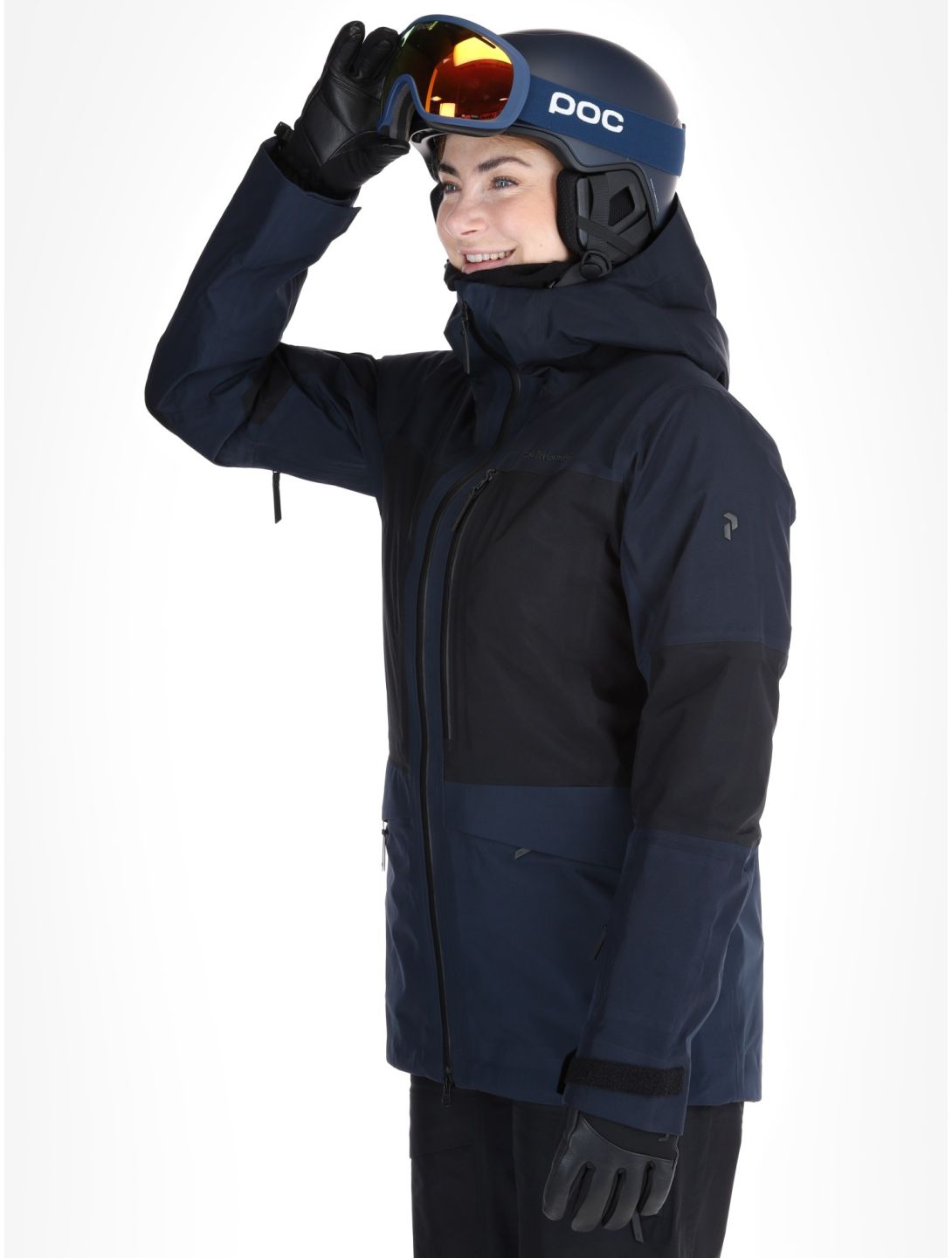 Peak Performance, W Gravity Gore-Tex 3L veste de ski à coque dure femmes Salute Blue / Black / Blue Shadow bleu, noir 