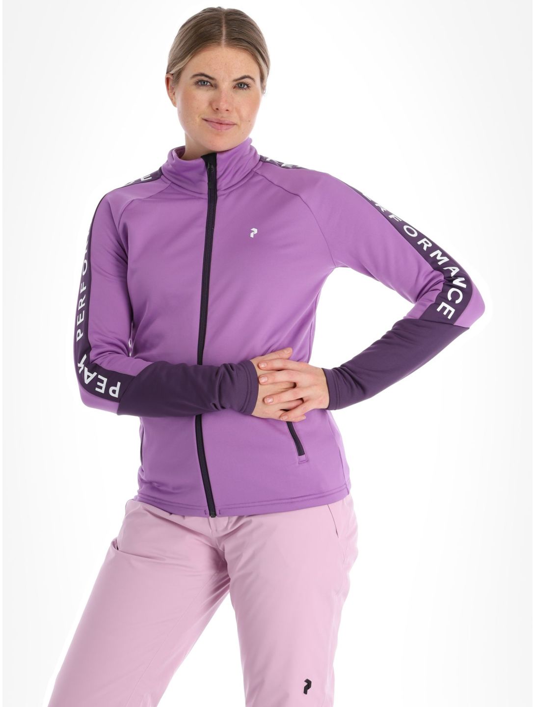 Peak Performance, W Rider Mid Zip gilet femmes Action Lilac Indigo violet 