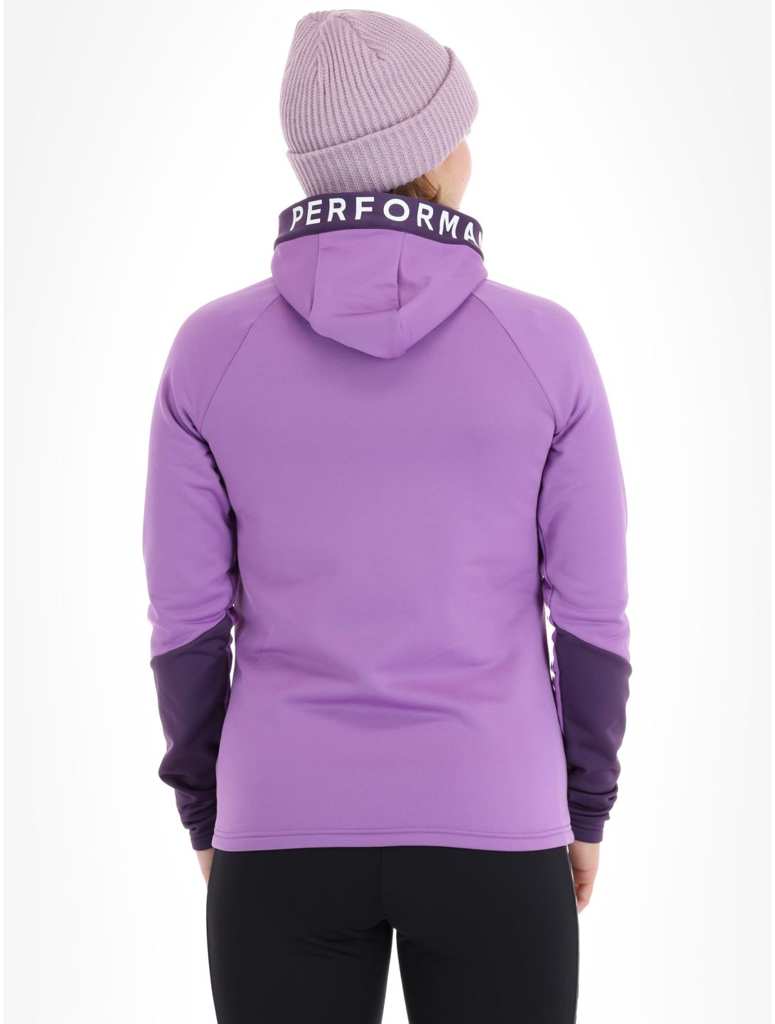 Peak Performance, W Rider Mid Zip Hood gilet femmes Action Lilac Indigo violet 