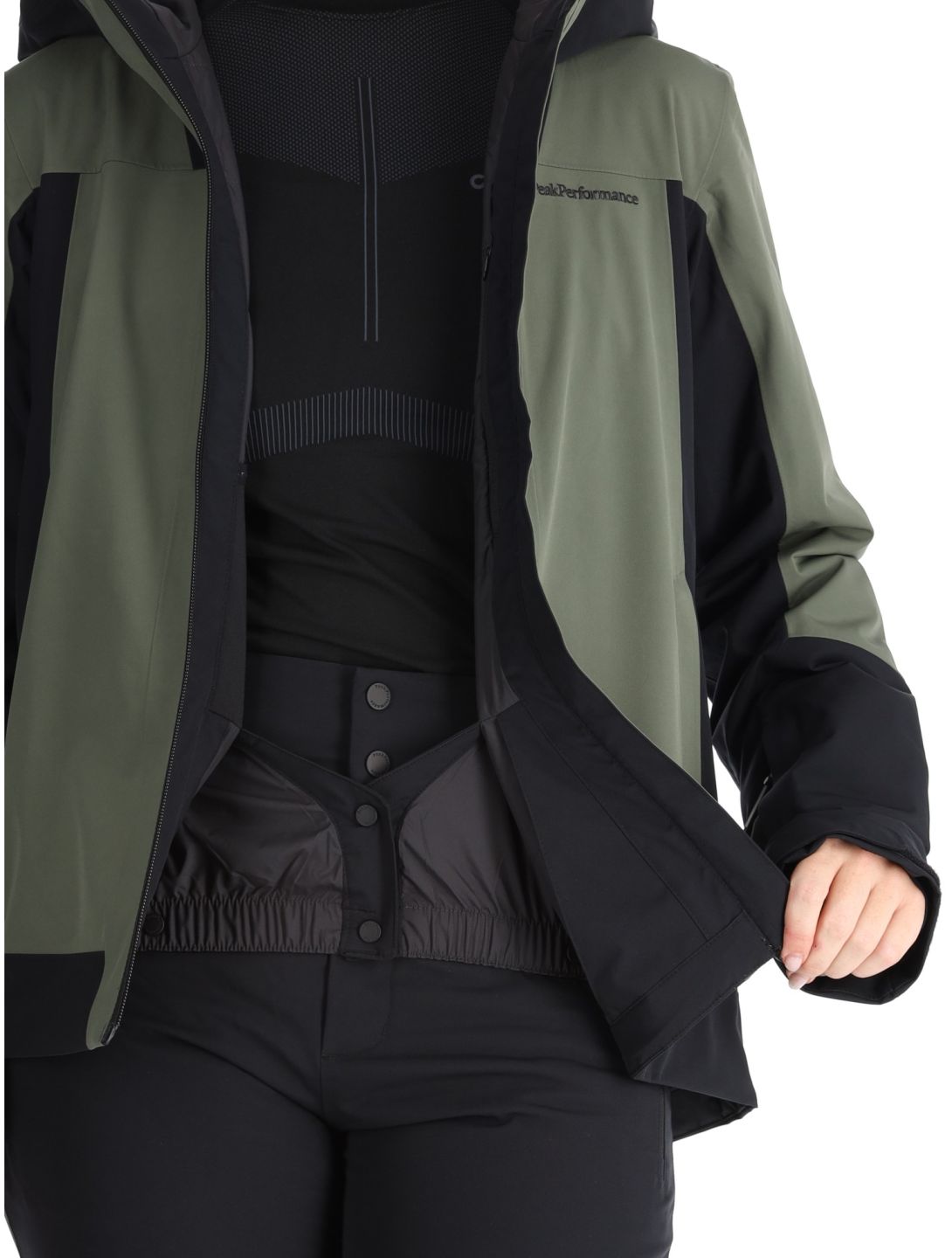 Peak Performance, W Rider Tech 2L veste de ski femmes Pine Needle / Black noir, vert 