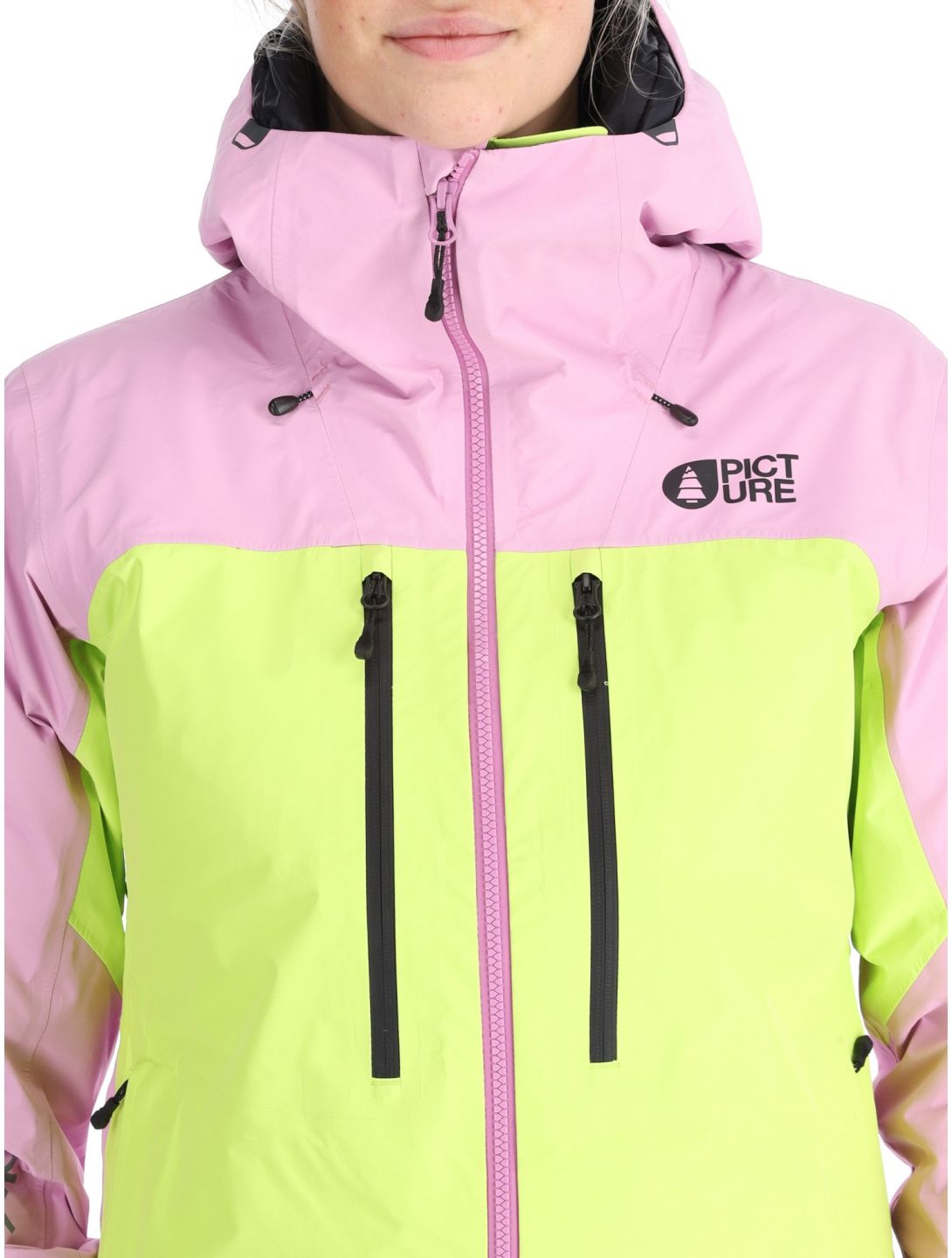 Picture, Acidid 3L veste de ski à coque dure femmes Orchid Acid Lime rose, vert 