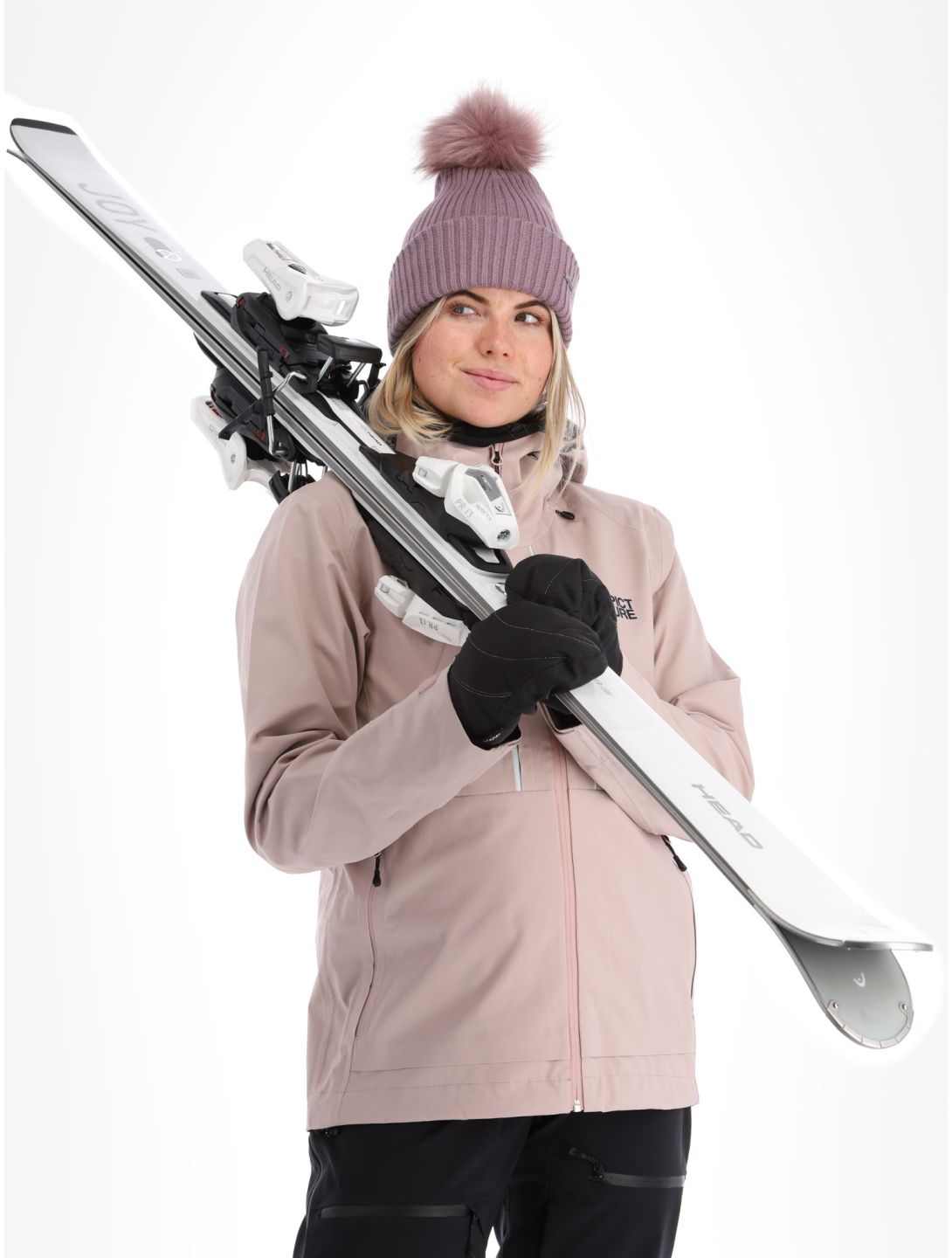 Picture, Aeron 3L veste de ski à coque dure femmes Shadow Gray rose 