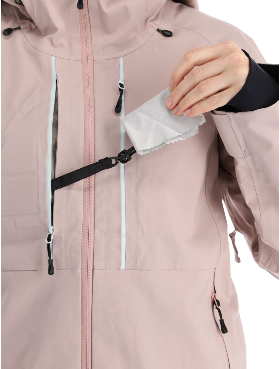 Picture, Aeron 3L veste de ski à coque dure femmes Shadow Gray rose 