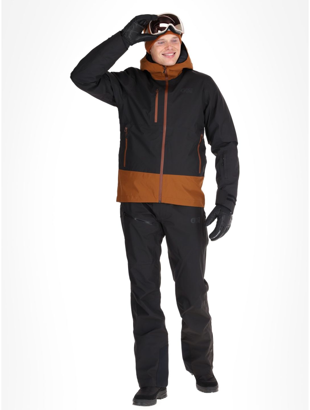 Picture, Broader 3L veste de ski à coque dure hommes Black Chocolate brun, noir 