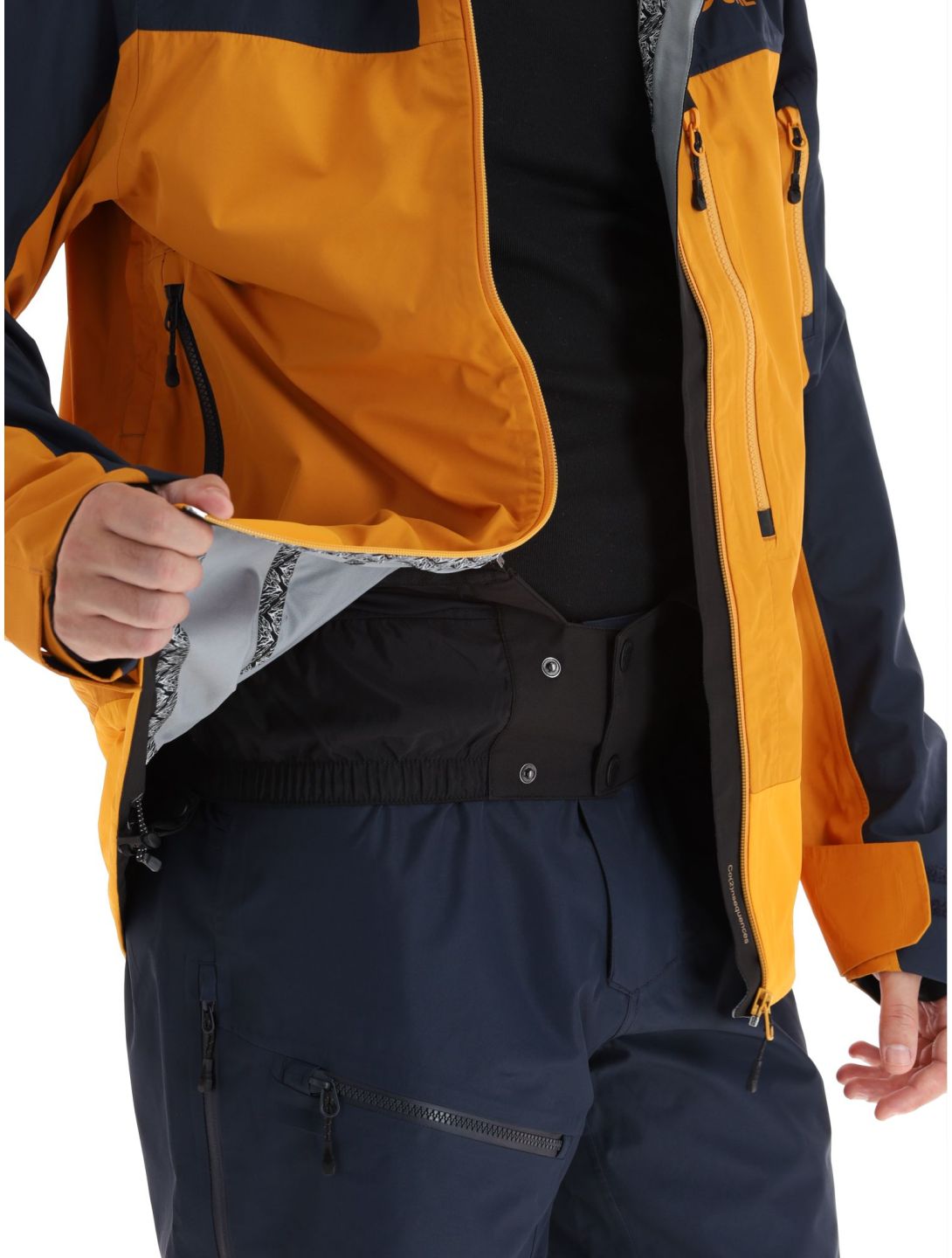 Picture, Broader 3L veste de ski à coque dure hommes Camel-Dark Blue bleu, orange 