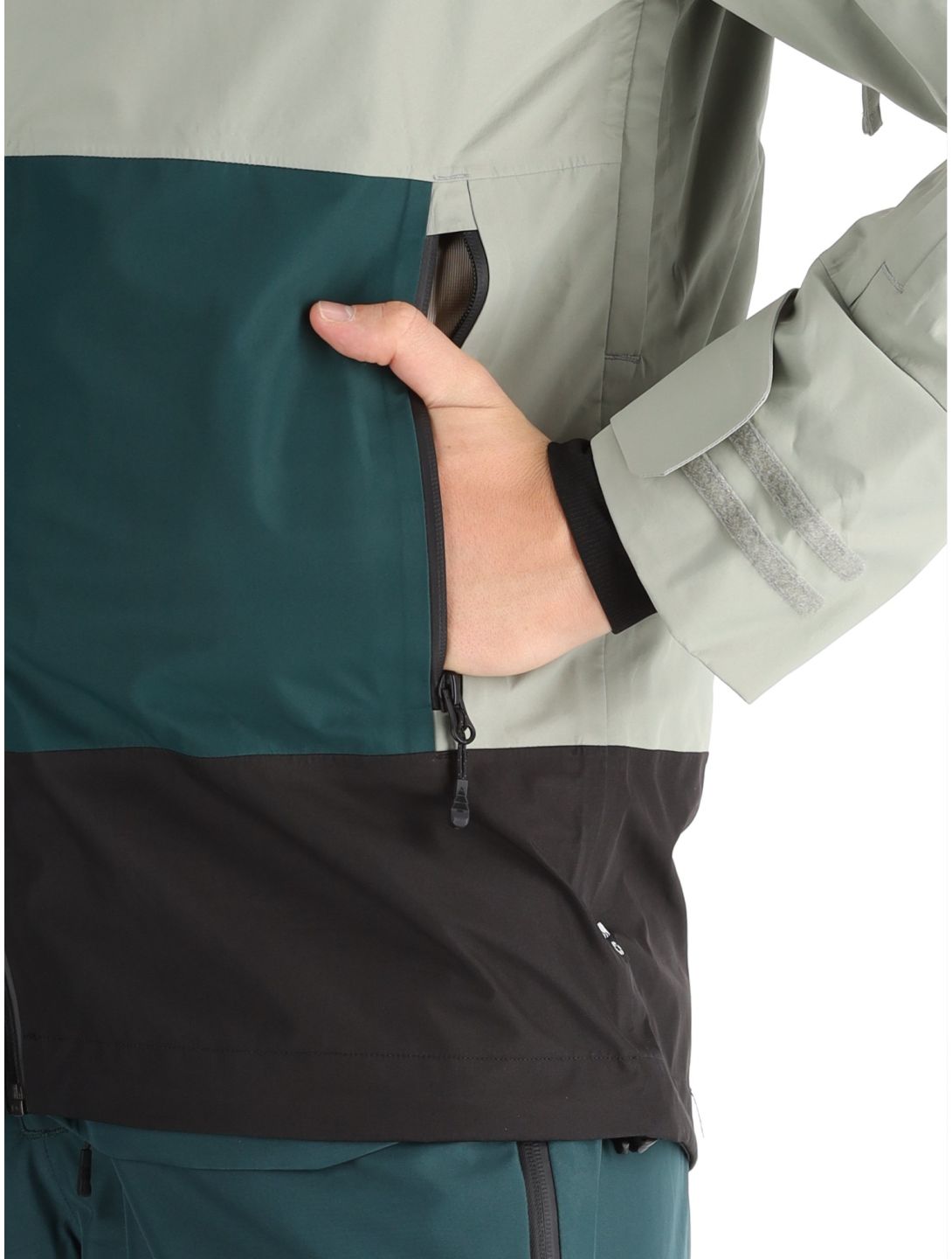 Picture, Broader 3L veste de ski à coque dure hommes Shadow Ponderosa Pine Black noir, vert 