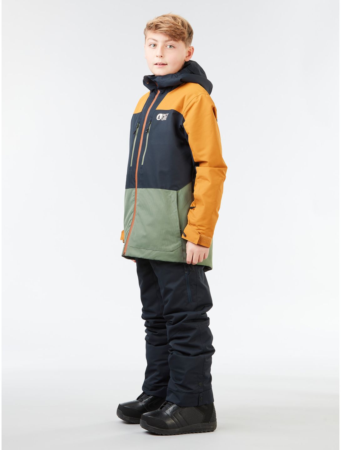 Picture, Daumy veste de ski enfants Dark Blue bleu, orange, vert 