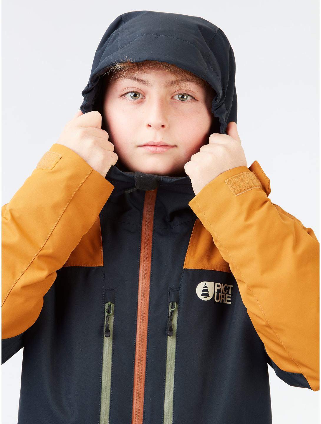 Picture, Daumy veste de ski enfants Dark Blue bleu, orange, vert 