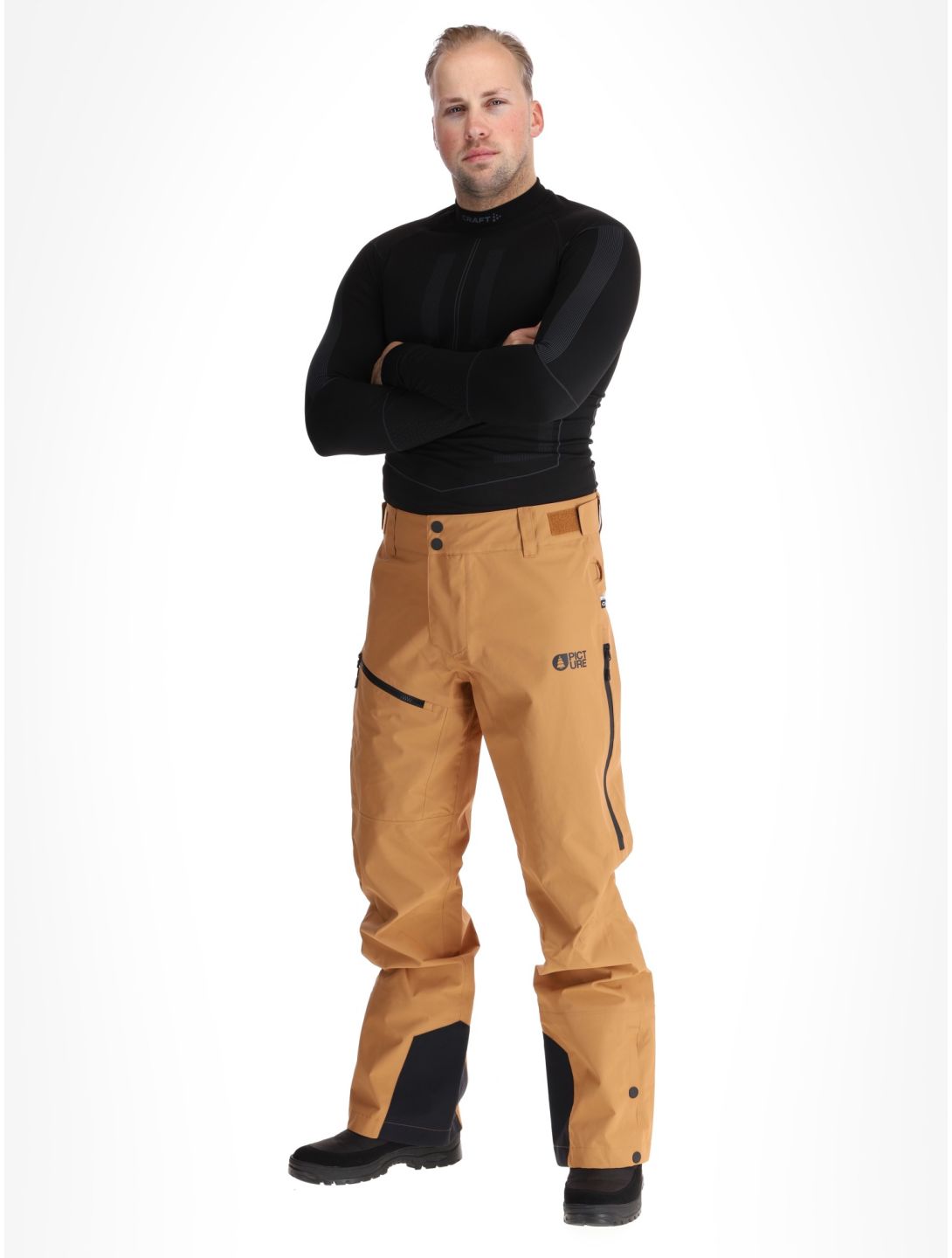 Picture, Eron 3L pantalon de ski à coque dure hommes Brown Sugar brun 