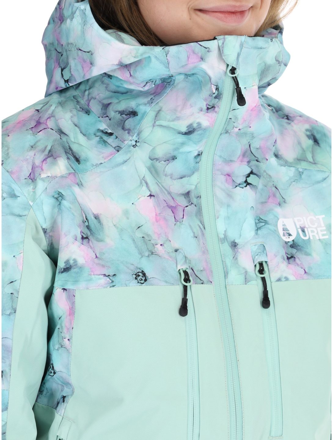 Picture, Exa veste de ski femmes Blurry Water Print Silt Green vert 