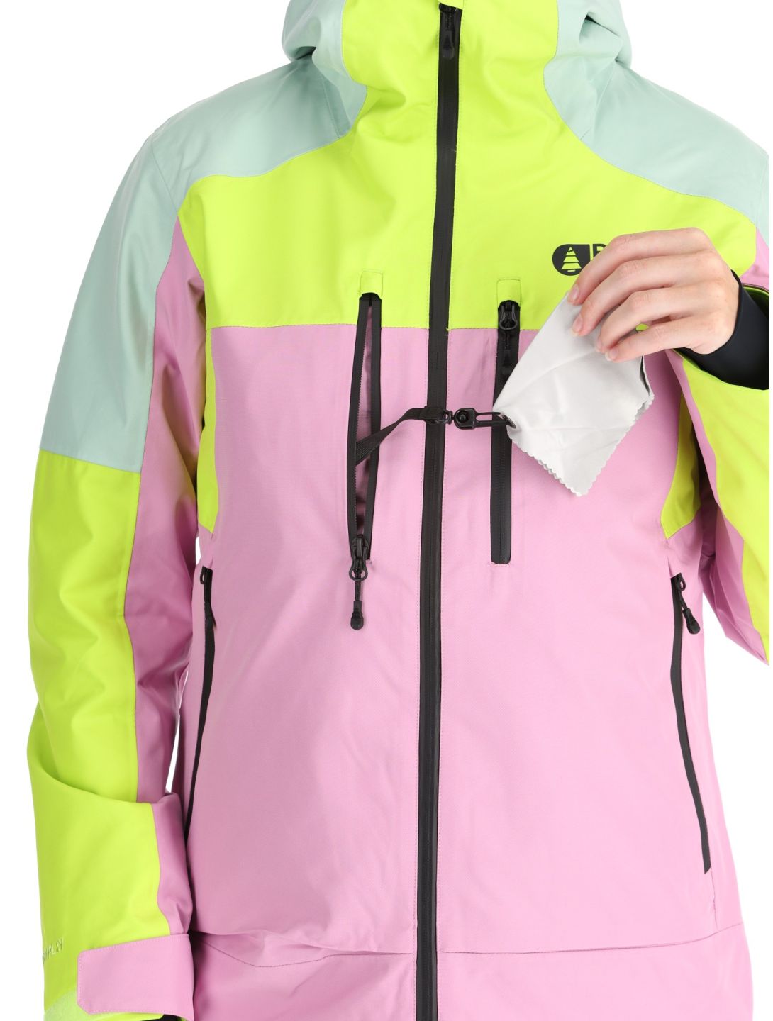 Picture, Exa veste de ski femmes Orchid Acid Lime Silt Green rose, vert 