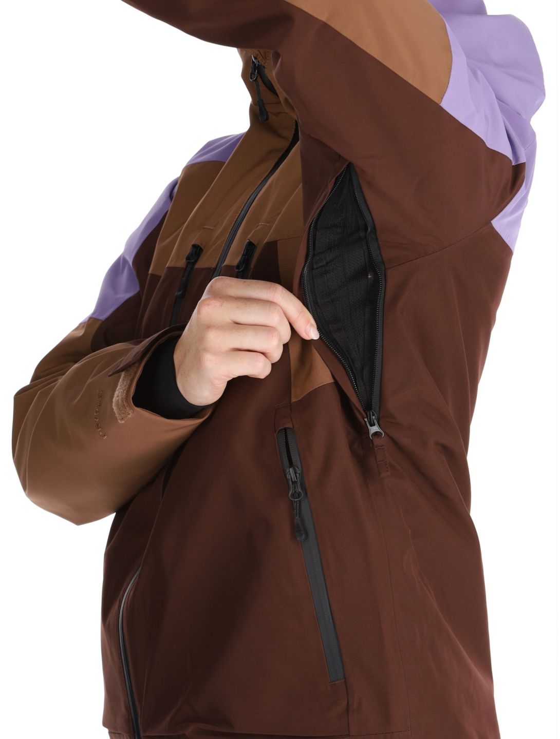 Picture, Exa veste de ski femmes Paisley Purple Cocoa Brown Chicory Coffee brun, violet 