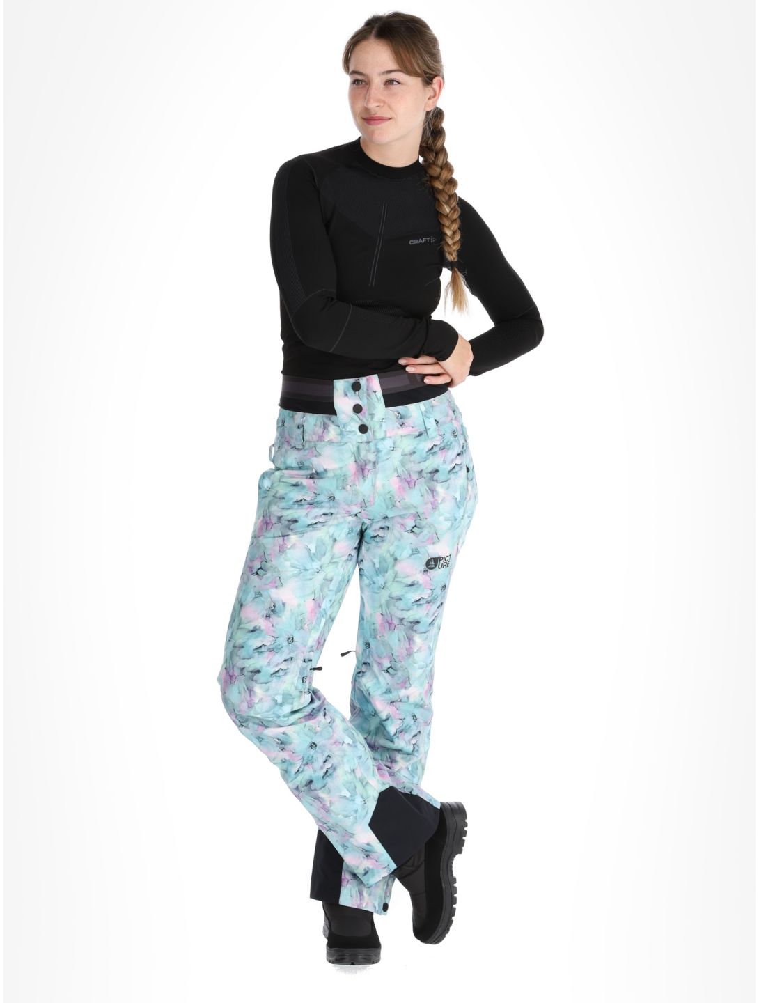 Picture, Exa Printed pantalon de ski femmes Blurry Water Print multicolore 