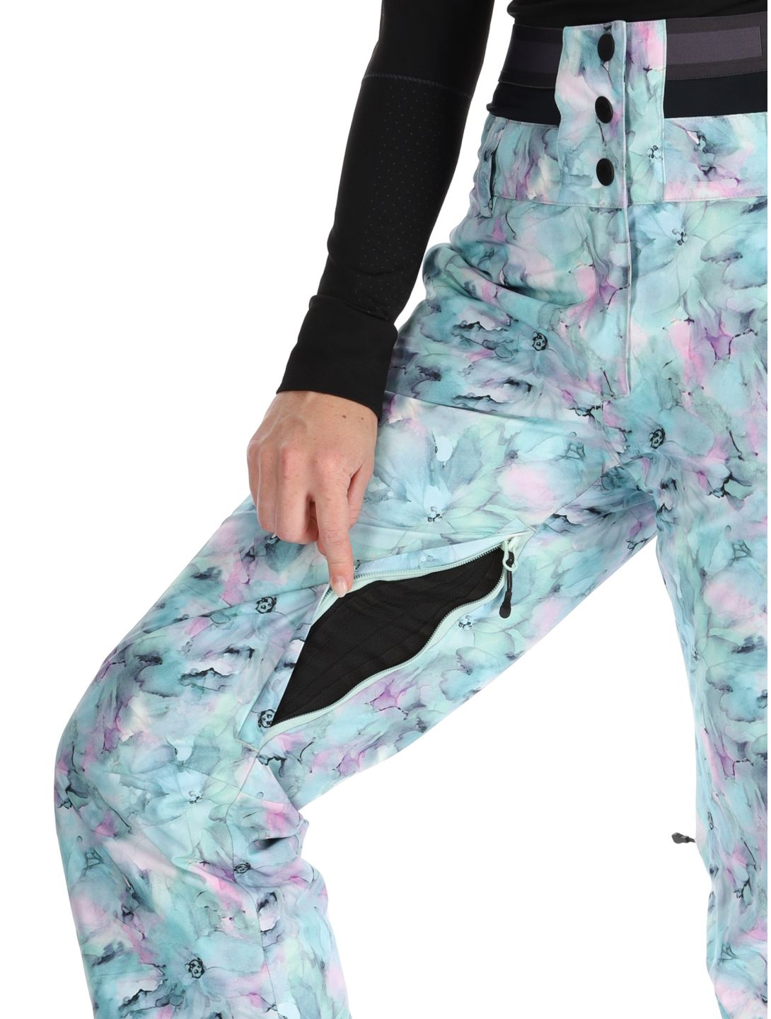 Picture, Exa Printed pantalon de ski femmes Blurry Water Print multicolore 