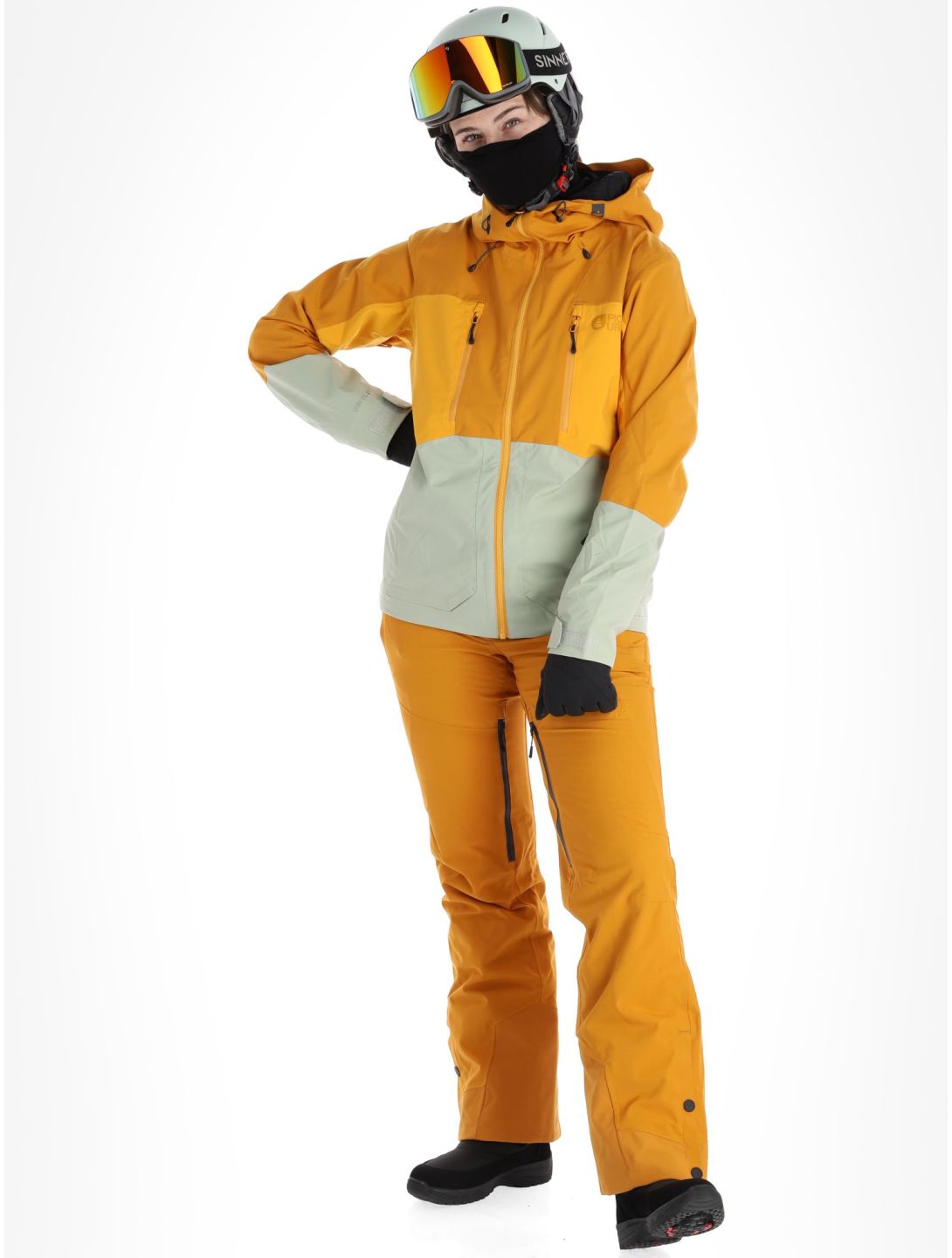 Picture, Fresya veste de ski femmes Desert Sage orange, vert 