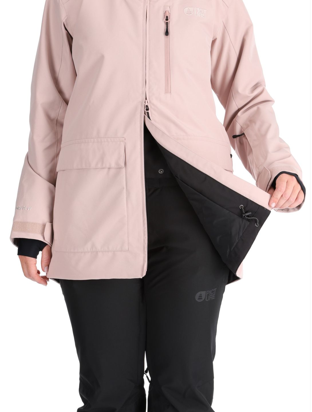 Picture, Glawi veste de ski femmes Shadow Gray rose 