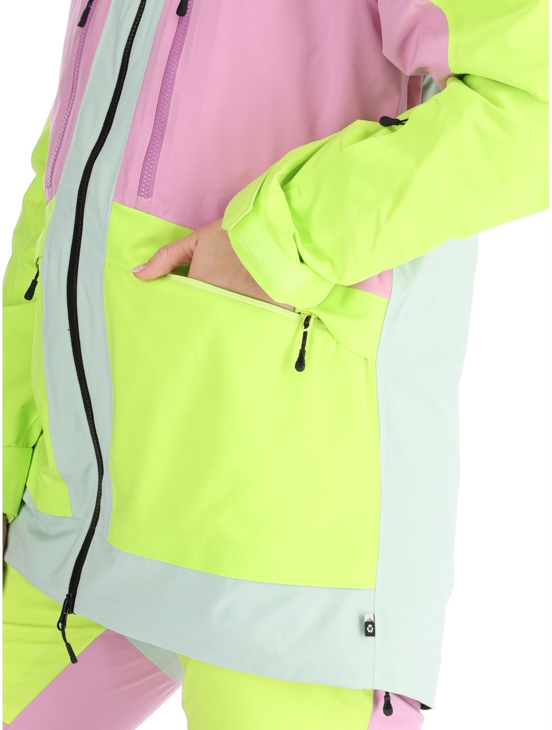 Picture, Haakon veste de ski femmes Silt Green Orchid Acid rose, vert 