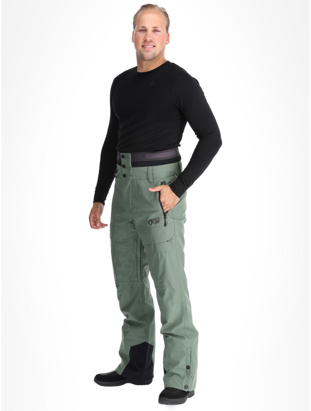 Picture, Impact pantalon de ski hommes Laurel Wreath vert 