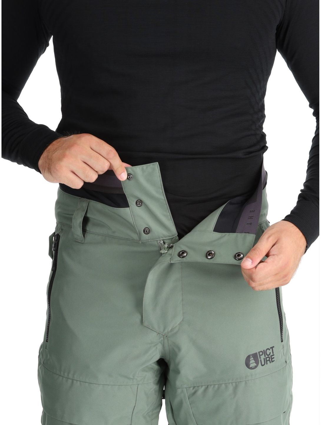 Picture, Impact pantalon de ski hommes Laurel Wreath vert 