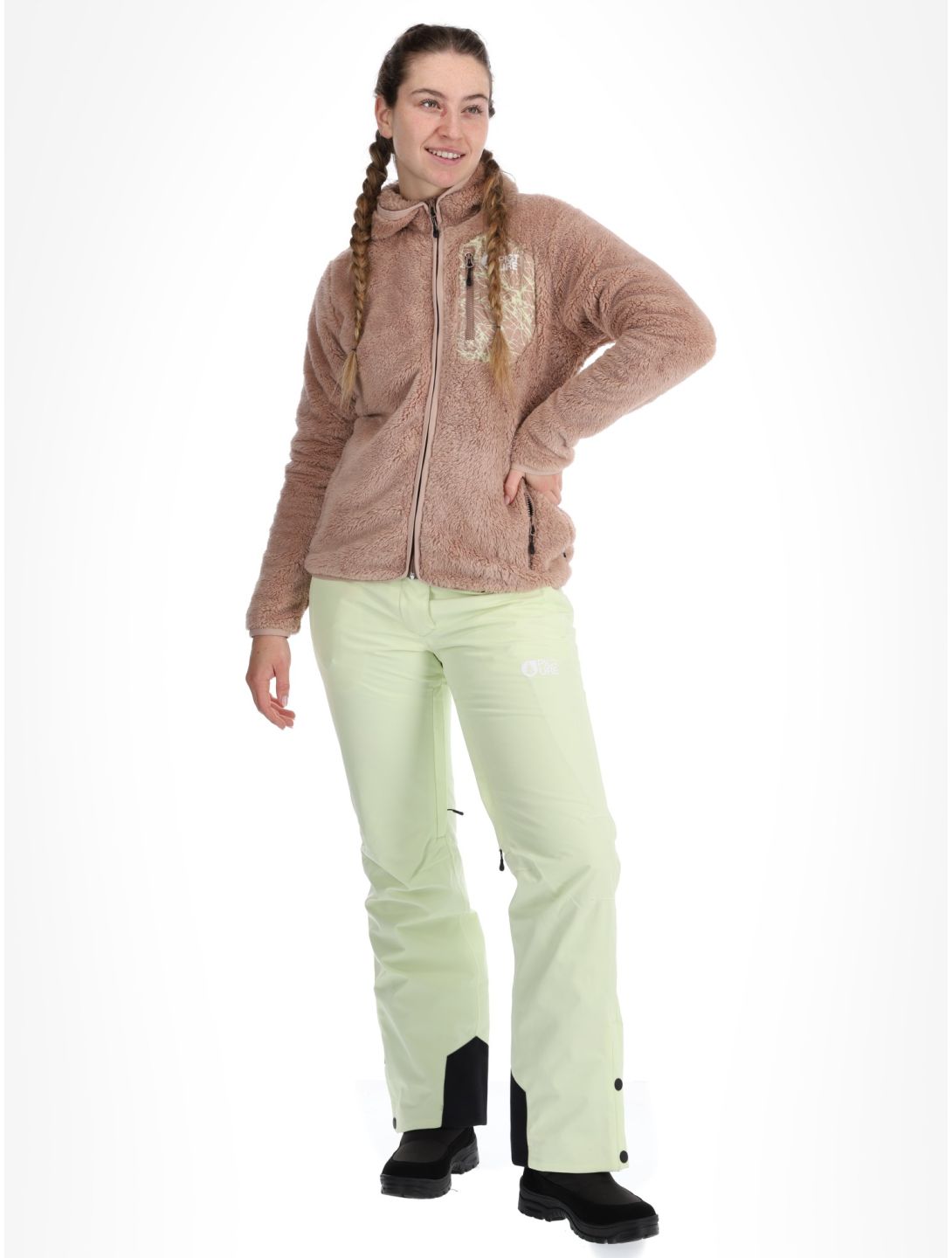 Picture, Izimo Fz Fleece gilet femmes Roebuck brun 