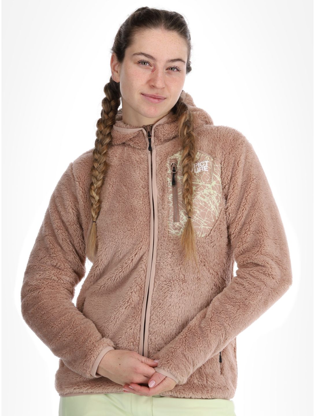 Picture, Izimo Fz Fleece gilet femmes Roebuck brun 