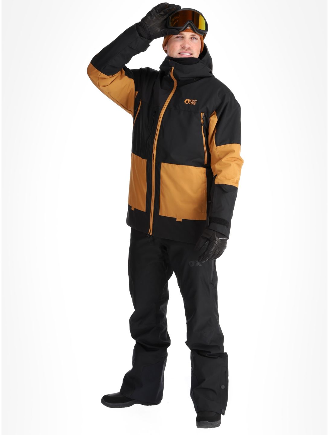 Picture, Jomoh veste de ski hommes Black Brown Sugar brun, noir 