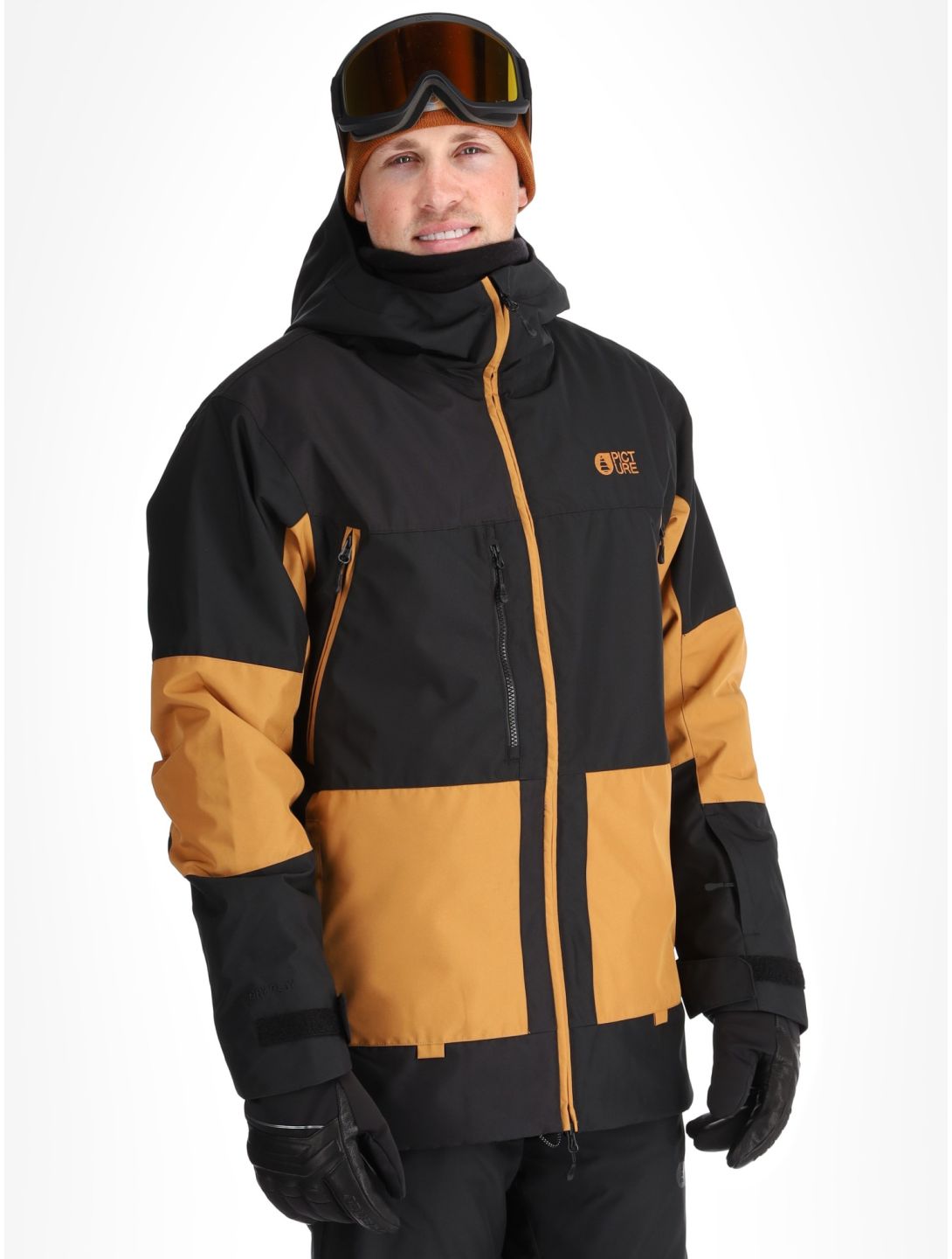 Picture, Jomoh veste de ski hommes Black Brown Sugar brun, noir 