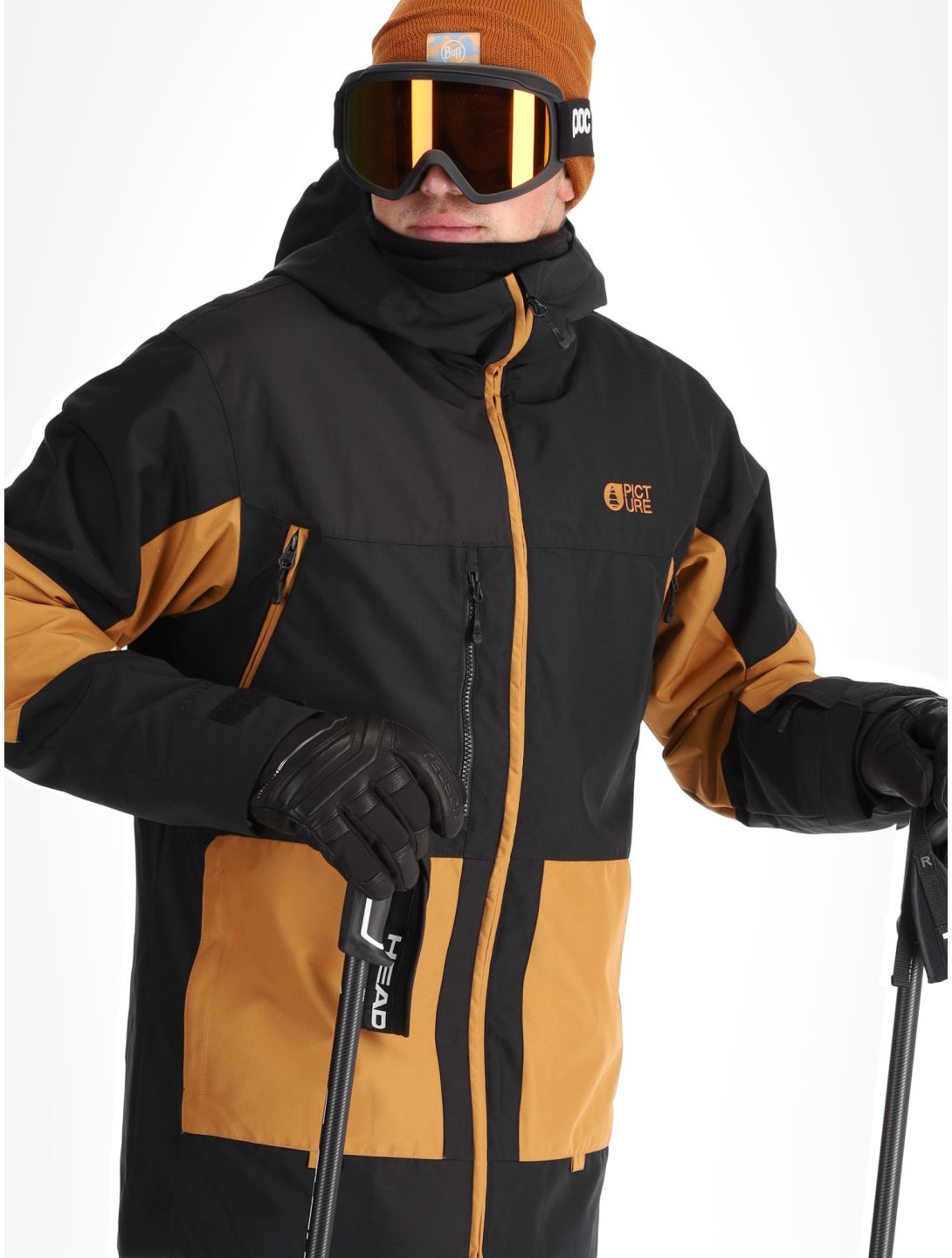 Picture, Jomoh veste de ski hommes Black Brown Sugar brun, noir 