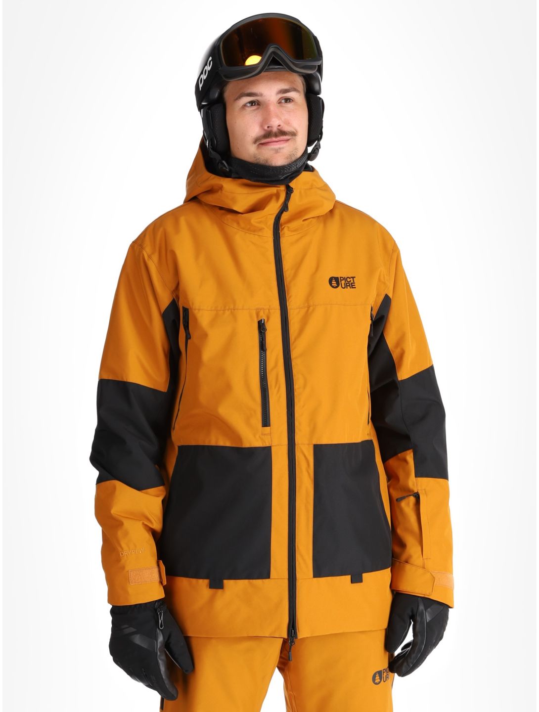 Picture, Jomoh veste de ski hommes Honey Black brun, noir 