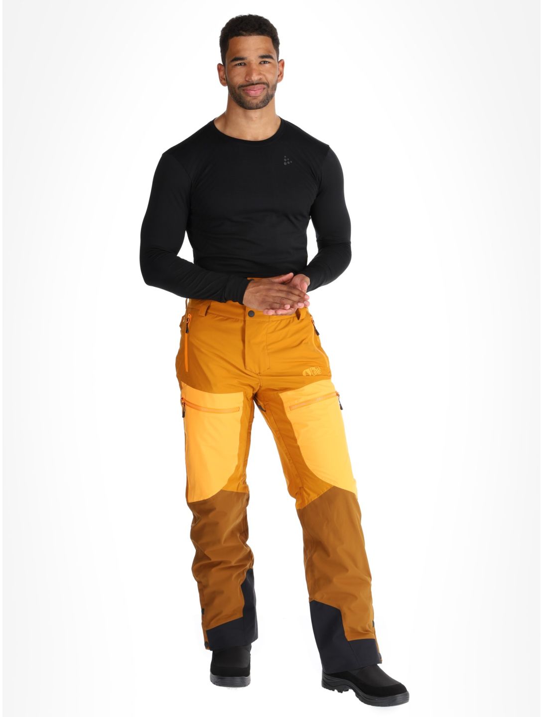 Picture, Naikoon pantalon de ski hommes Honey Carrot Chocolat brun, orange 