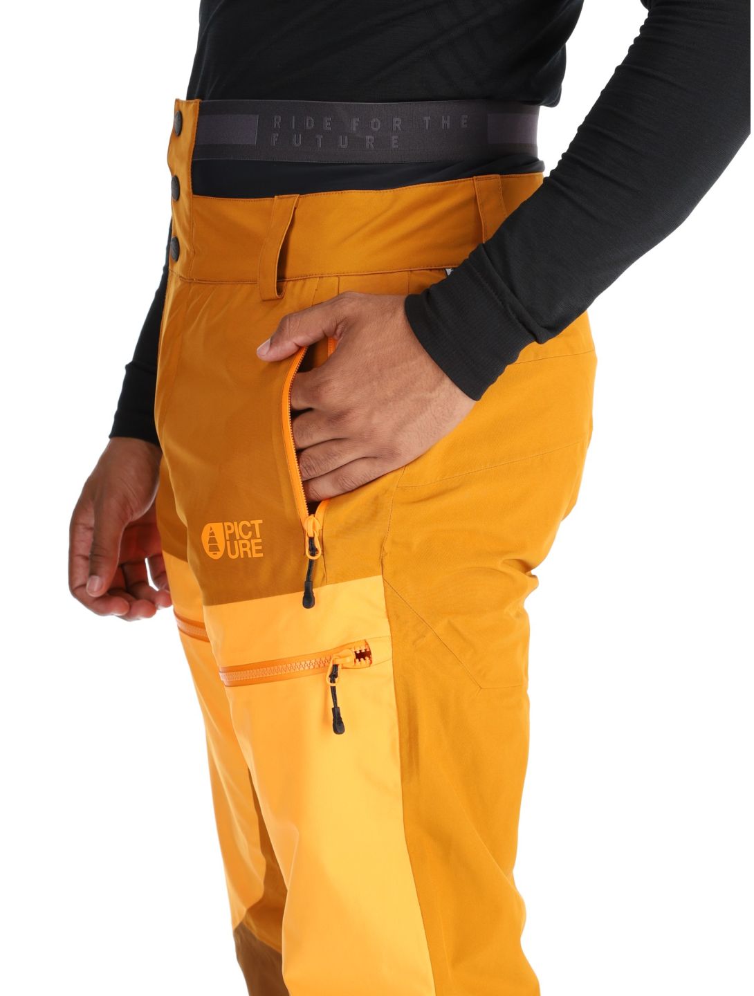 Picture, Naikoon pantalon de ski hommes Honey Carrot Chocolat brun, orange 