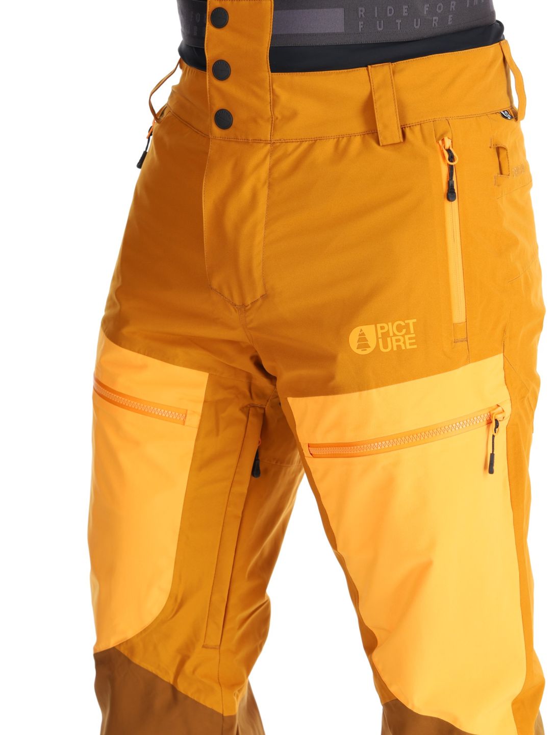 Picture, Naikoon pantalon de ski hommes Honey Carrot Chocolat brun, orange 