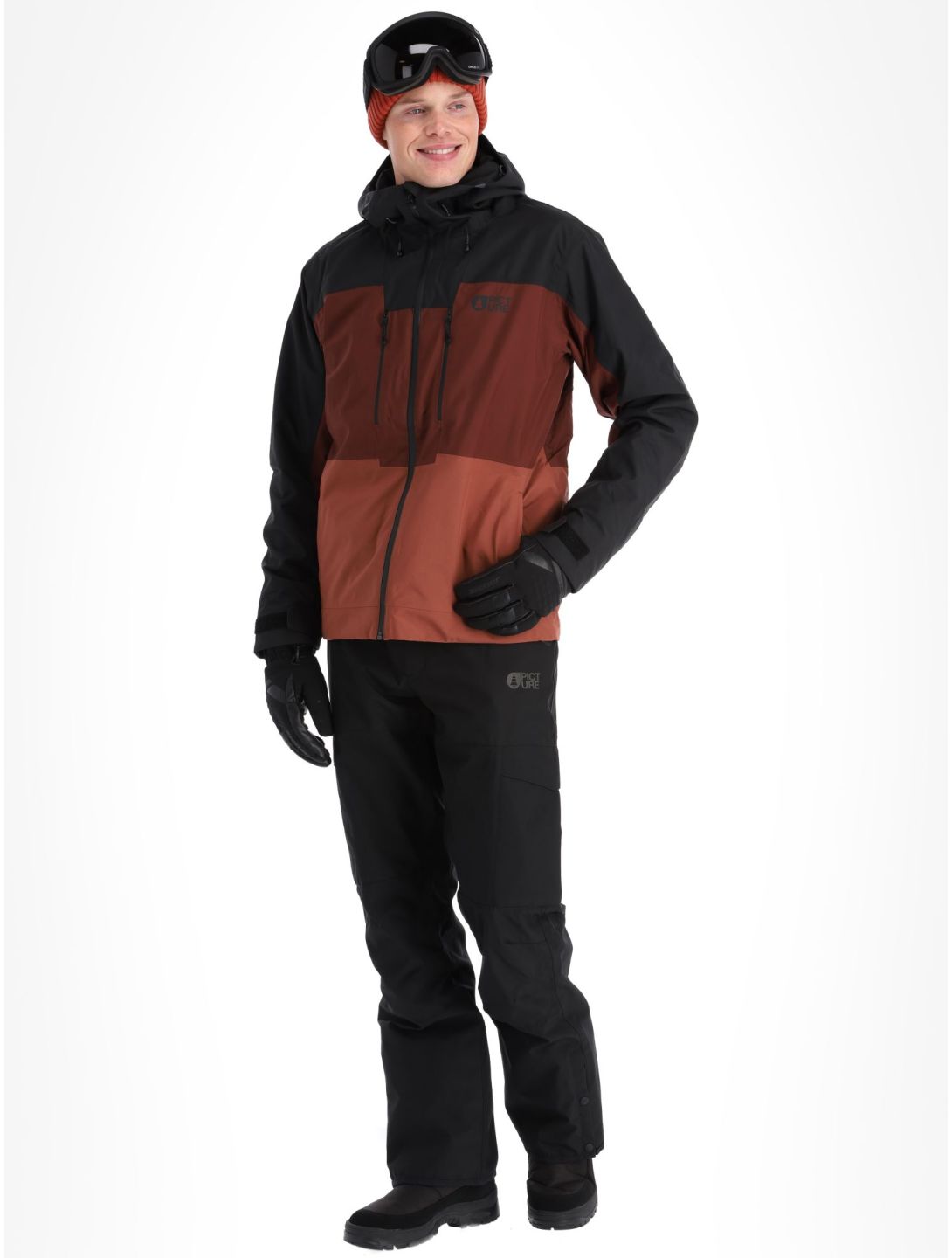 Picture, Object veste de ski hommes Andorra-Black bordeaux, noir 